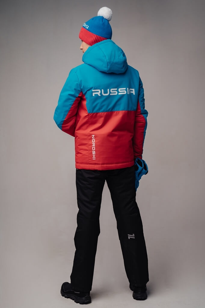 Nordski Jr Montana теплый лыжный костюм детский blue-red - 2