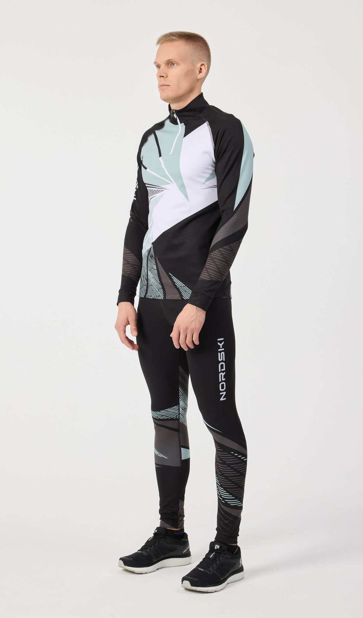 Лыжный гоночный костюм Nordski Heat унисекс black-ice mint - 2