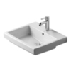 Duravit Vero 315550030 Раковина встраиваемый для встраивания сверху, с перел., с 3 отв. под смес., 550x465мм, цвет: Белый