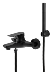 Remer Infinity I02NO Смеситель для ванны с душевым набором, цвет: черный матовый фото