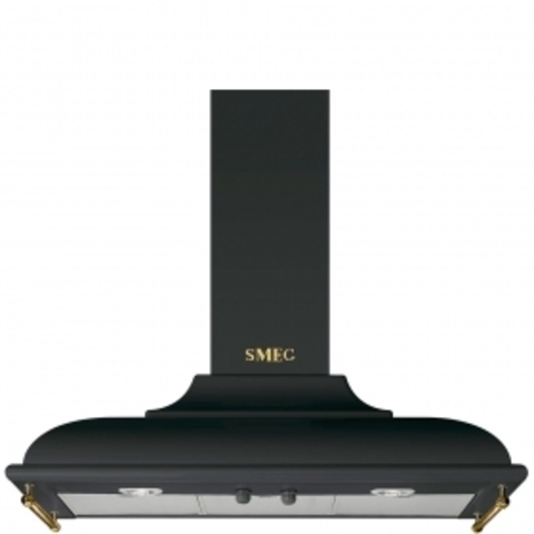 Вытяжка настенная черная 90 см Smeg KC19AOE