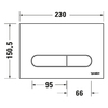 Duravit DuraSystem WD5009011000/WF5100011010 Клавиша смыва, для унитаза, шгв 230*6,5*150,5, цвет-белый