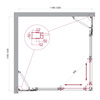 BelBagno Luce LUCE-A-22-100+20-C-CR Душевой уголок, 120x120, цвет: хром