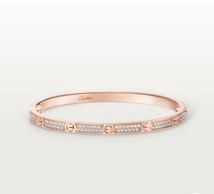16237- Браслет LOVE small model pave lux качество white/rose/yellow VGOLD