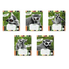 
          Тетрадь 18л., линия, Erich Krause, скрепка, офсет, мелованный картон "Lemur Style"