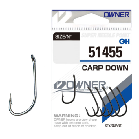 51455 № 4 Крючки OWNER/C'ULTIVA  CARP DOWN / продажа от 5 уп.