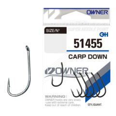 51455 № 4 Крючки OWNER/C'ULTIVA  CARP DOWN / продажа от 5 уп.