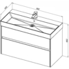 Aquanet Бруклин 312874 Тумба с раковиной, цвет: антрацит матовый