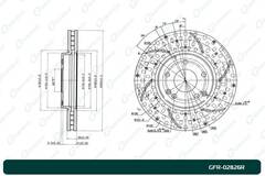 Диск тормозной перфорированный вентилируемый G-brake GFR-02826R правый