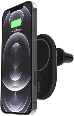 Автозарядка Belkin беспроводная BoostCharge Magnectic 10W кабель , адап в прикуриватель