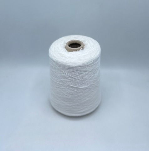 Бобинная пряжа (пр.Италия),art-Souple 1500м/100гр. 58% Хлопок, 10% Кашемир, 32% Полиэстер, цвет-Белый(501/159), арт.35052