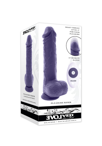 Фаллоимитатор на присоске с вибрацией и поступательными движениями Pleasure Rider