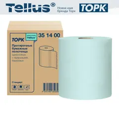 Tork 351400 протирочные бумажные полотенца в рулонах, категория качества Стандарт, 1- сл., бирюзовые фото