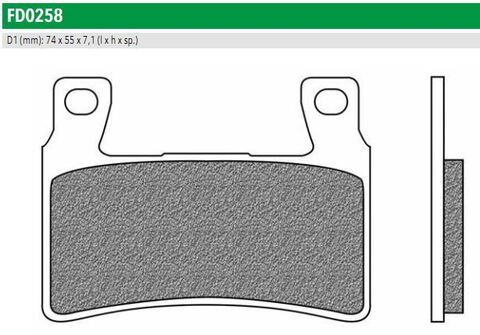 FD0258BT Тормозные колодки дисковые мото ROAD TOURING ORGANIC (FDB2114P FDB2079)   NEWFREN