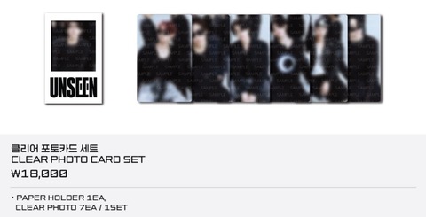 Сет карт ENHYPEN CLEAR PHOTO CARD SET