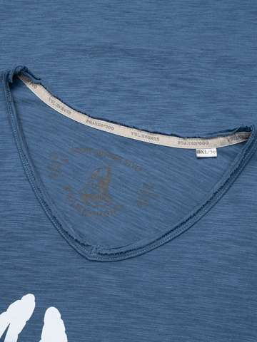 Футболка «Медвежий Русский След» тёмно-синего цвета мужская