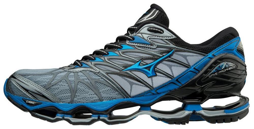Mizuno Wave Prophecy 7 кроссовки для бега мужские серые-синие - 5