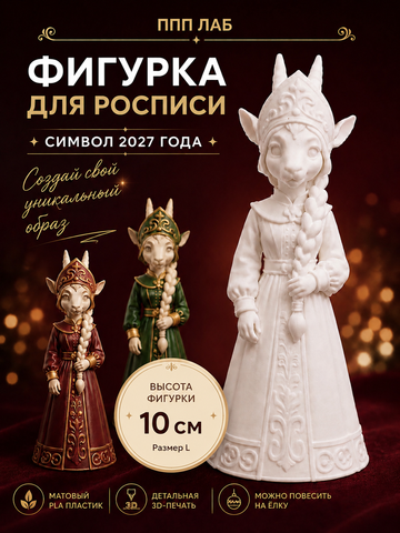 Фигурка для росписи «Коза Царевна», ППП ЛАБ, Россия