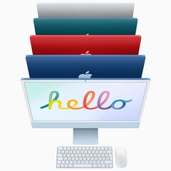 Моноблок Apple iMac 24  Apple M1 chip with 8‑core CPU and 8‑core GPU, 16GB RAM( Z12X000AS) 512GB SSD - Blue
