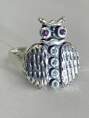 Филин  (кольцо из серебра)