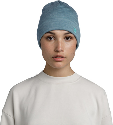 Картинка шапка-бини Buff Hat Wool Heavyweight Solid Pool - 2