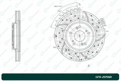 Диск тормозной перфорированный вентилируемый G-brake GFR-20756R правый