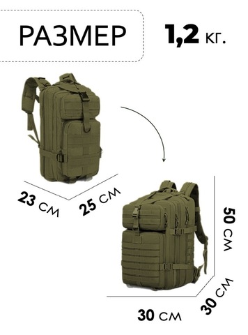 Картинка рюкзак тактический Swicky BK-2265 olive - 2