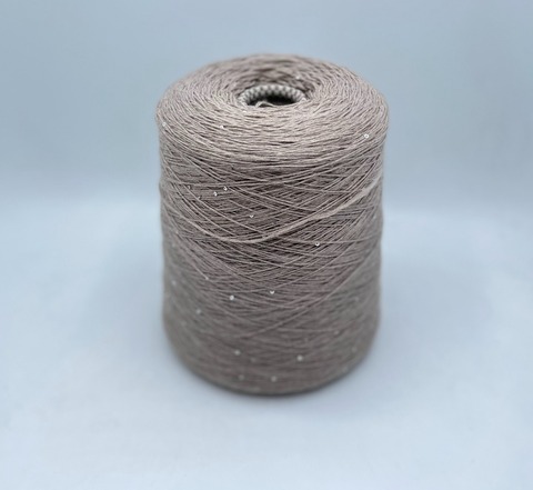 Cariaggi (пр.Италия),art-Cashmere, 450м / 100 гр. 100% Кашемир+пайетка , цвет-Серо-бежевый,припыленный,арт-28787