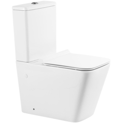BelBagno BB02093CPR/BB2112SC Унитаз-компакт безободковый, цвет: белый фото