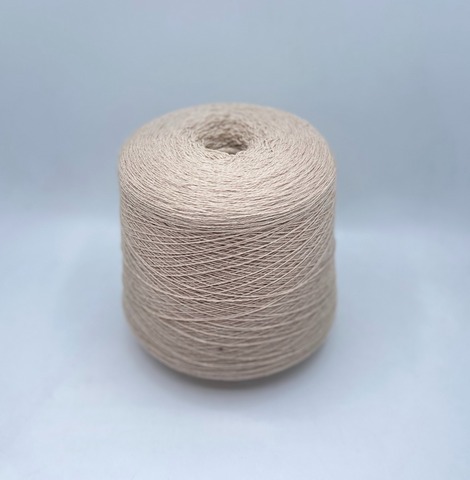 Бобинная пряжа (пр.Италия), 2/14 700м/100гр, 95%Кашемир, 5%меринос, цвет-Светло-бежевый. арт-29684