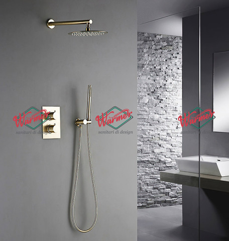 Душевой термостатический комплект Warmer Bronze Line 400301-10D Termo