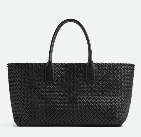 Cabat сумка-тоут Bottega Venetta Intrecci, чёрная