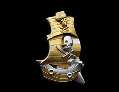 Силиконовый молд Пиратский корабль