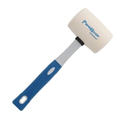 Киянка белая резина, фиберглассовая рукоятка, 910г (РемоКолор) 38-6-409