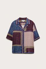 ZARA СТРУЯЩАЯСЯ РУБАШКА C ПРИНТОМ — LIMITED EDITION, С ПРИНТОМ