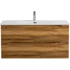 BelBagno MARINO-CER-MINI-1000-2C-SO-RR-P База под раковину подвесная с двумя выкатными ящиками, Rovere Rustico, 996x390x500 фото