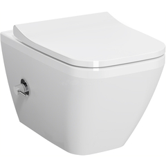 VitrA Integra Square 7082B003-7209 Подвесной унитаз, безободковый с функцией биде и встроенным смесителем фото