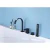 Abber Wasserfall AF8613B Смеситель на борт ванны, цвет: черный матовый