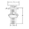 ArtCeram ACA038 16 00 BLU ZAFFIRO Донный клапан для раковин