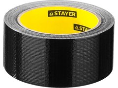 STAYER 48 мм, 25 м, черная, армированная лента, Professional (12086-50-25)