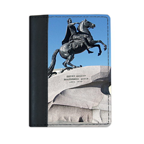 Записная книжка комбинированная "Медный всадник", черная