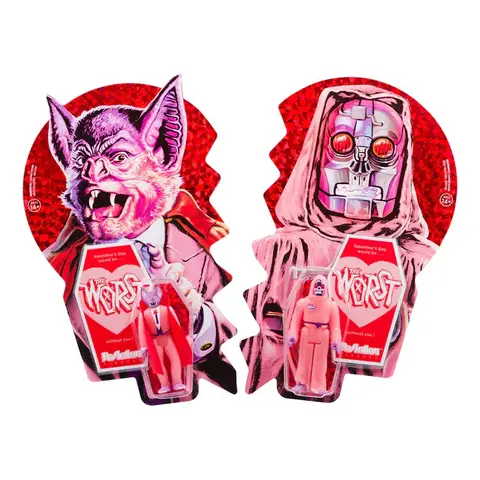 Набор фигурок Super7 The Worst Valentine's: Batula & Robot Reaper