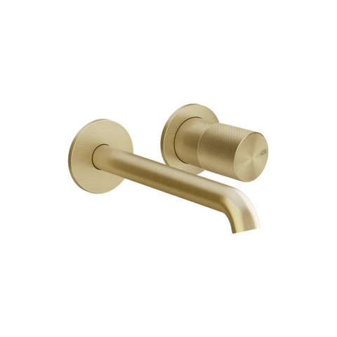 Gessi Habito 70688#727 Смеситель для раковины настенный встраиваемый, однорычажный, цвет Brushed Brass PVD