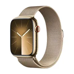 Умные часы Apple Watch Series 9 GPS + Cellular, 45mm, Stainless Steel Case with Gold Milanese Loop (Золотистый)