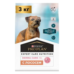 Pro Plan ActiProtect сухой корм для взрослых собак мелких пород с чувст кожей (лосось) 3 кг