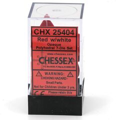 Chessex 7-dice set Red/White