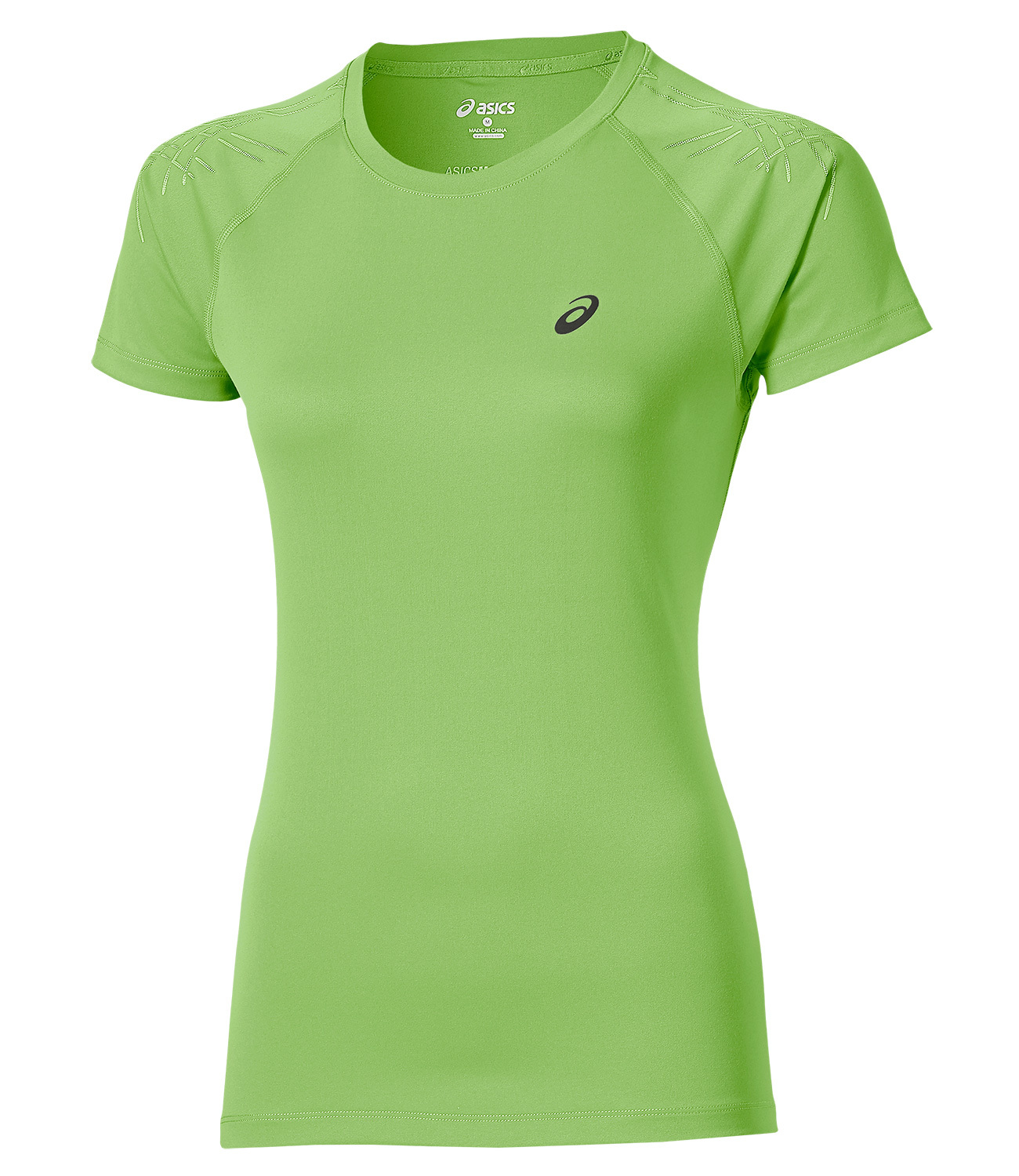 ASICS STRIPE SS TOP женская спортивная футболка салатовая - 5