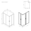 Am.Pm W90G-404-120280-BT Gem Twin Slide 120x80. Душевое ограждение.120x80. профиль черный мат.. стекло про