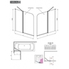 Radaway Eos II 206213-01R Шторка на борт ванны маятниковая правая 130х150 см