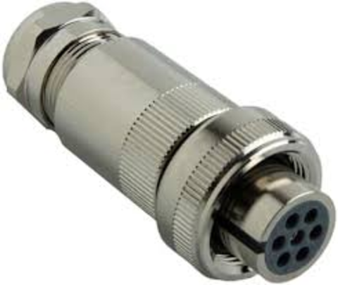 Фото Plug14M - Штекер для пропорционального клапана со встроенным усилителем (OBE), 7-ми пиновый, без индикации, с резьбой M22X1.5, металлический корпус, 3А, 24В, PG11 (аналог 7PZ31…M / R900223890)